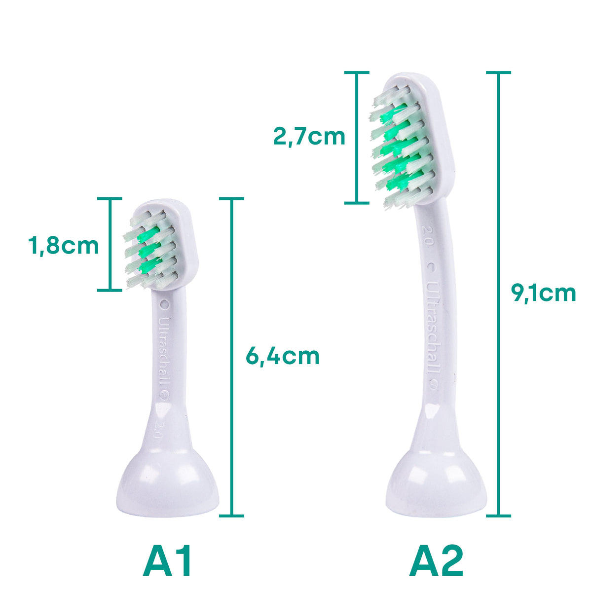 A1-S2 Aufsteckbürsten Klein (PRO, 2.0, 1.0)