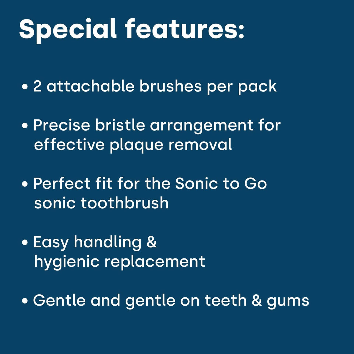 Sonic ToGo Aufsteckbürsten "black" 2 Stk.